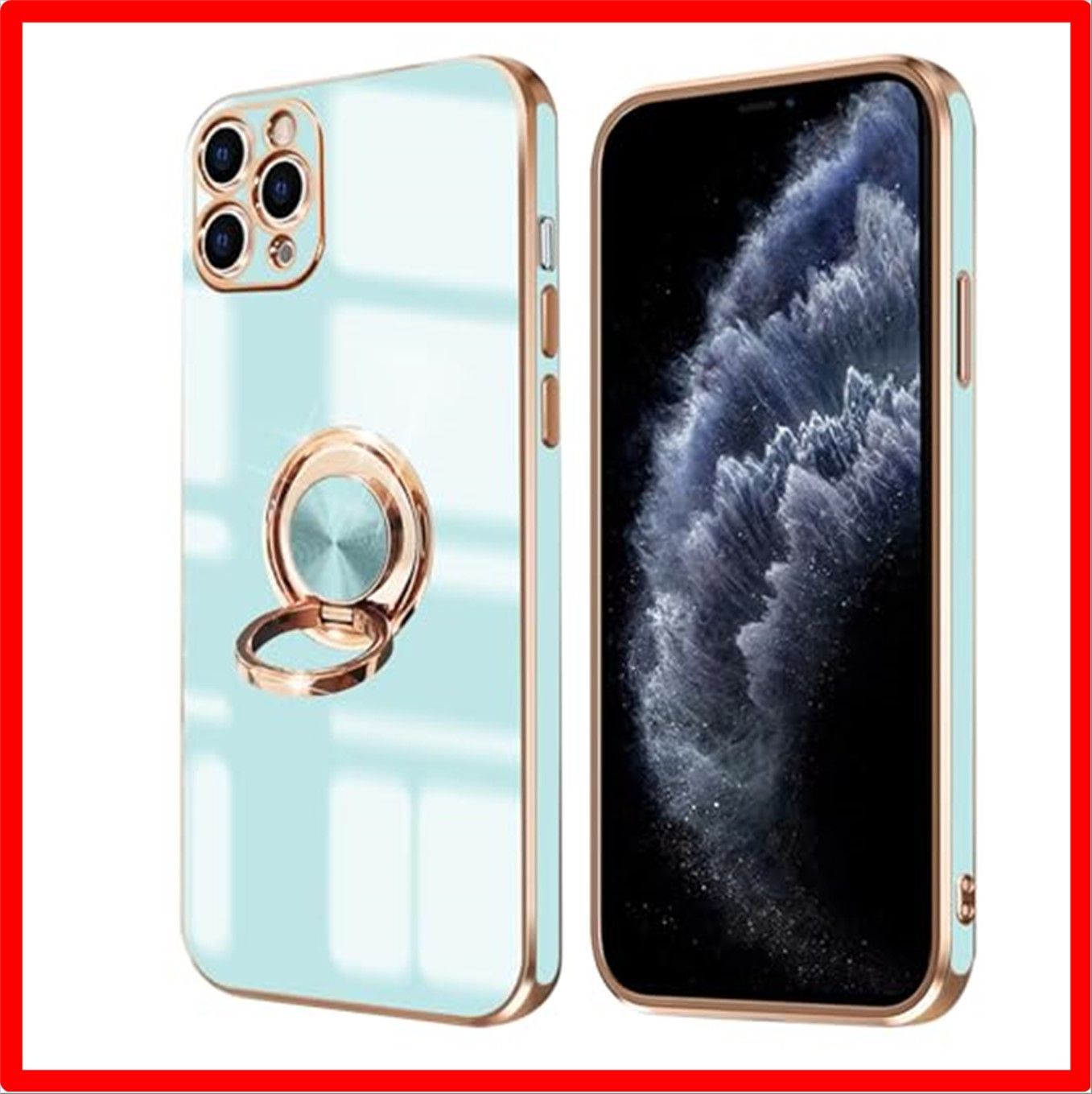 iPhone 11 Pro Max ケース リング付き TPUバンパー ピンク iPhone 11