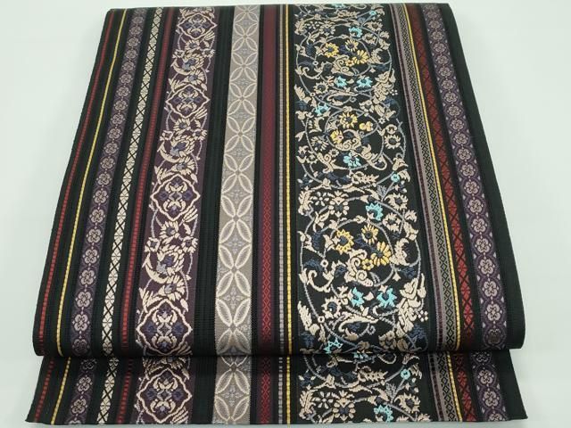 平和屋本店□極上 夏物 西陣 川島織物 九寸名古屋帯 星 三日月 金銀糸