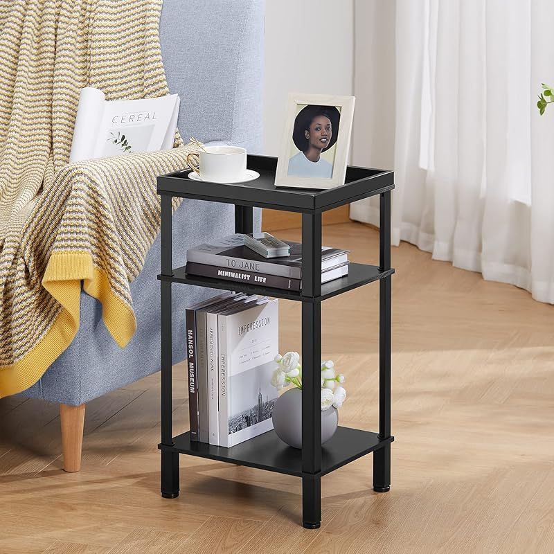 新着商品】ZEXVIDA サイドテーブル 三段 リビングサイドテーブル 幅34