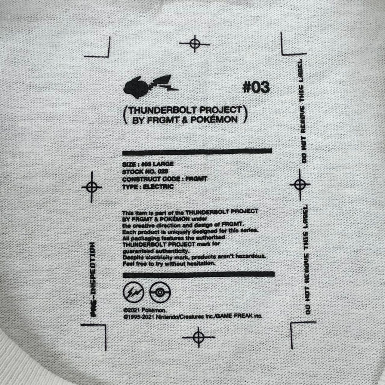 定価11000円 未使用 FRAGMENT DESIGNT Pokemon 21SS THUNDERBOLT 