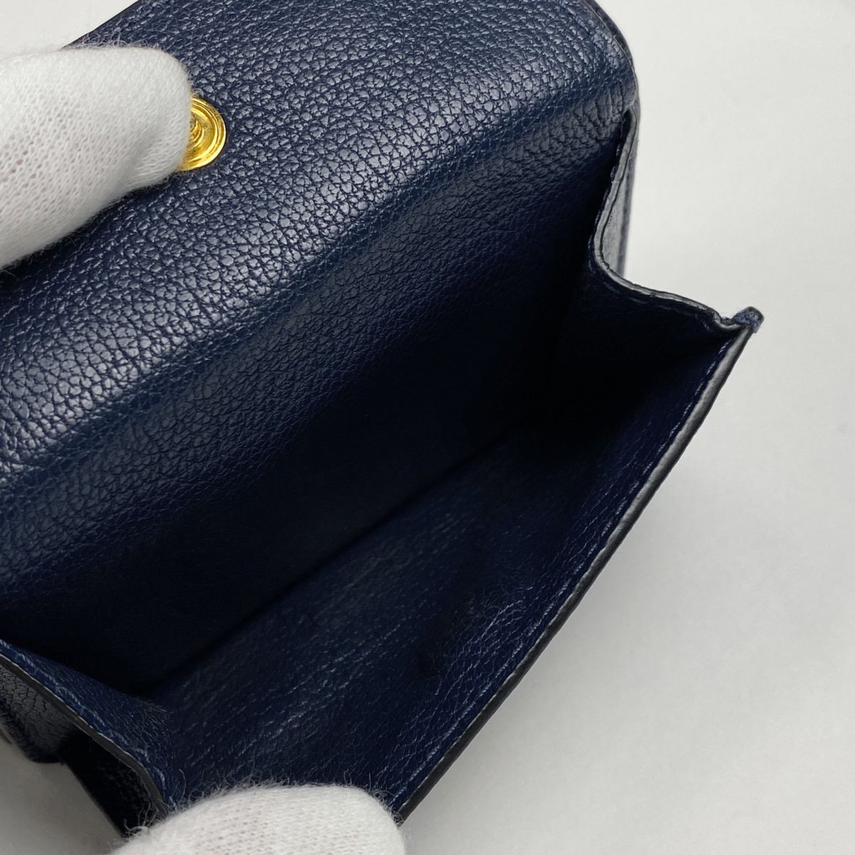 miu miu ネイビー 三つ折り財布 MIU MIU ネイビー 三つ折り財布 MIU MIU ネイビー 三つ折り財布 ミュウ