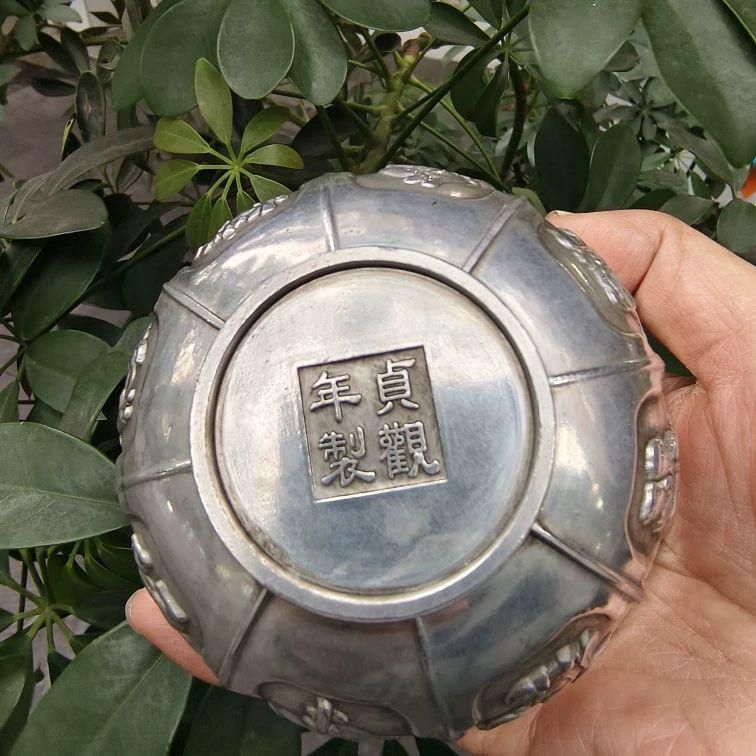 銅製浮彫八仙茶供碗 供仏碗 装飾品 工芸品 美術品 置物 - メルカリ