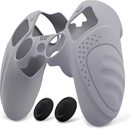 PlayVital ps5 Edgeコントローラーに対応用滑り止めシリコンカバーケース、ps5 Edgeワイヤレスコントローラー用ソフトラバープロテクタースキン、サムグリップキャップ付き。【ガーディアンエ
