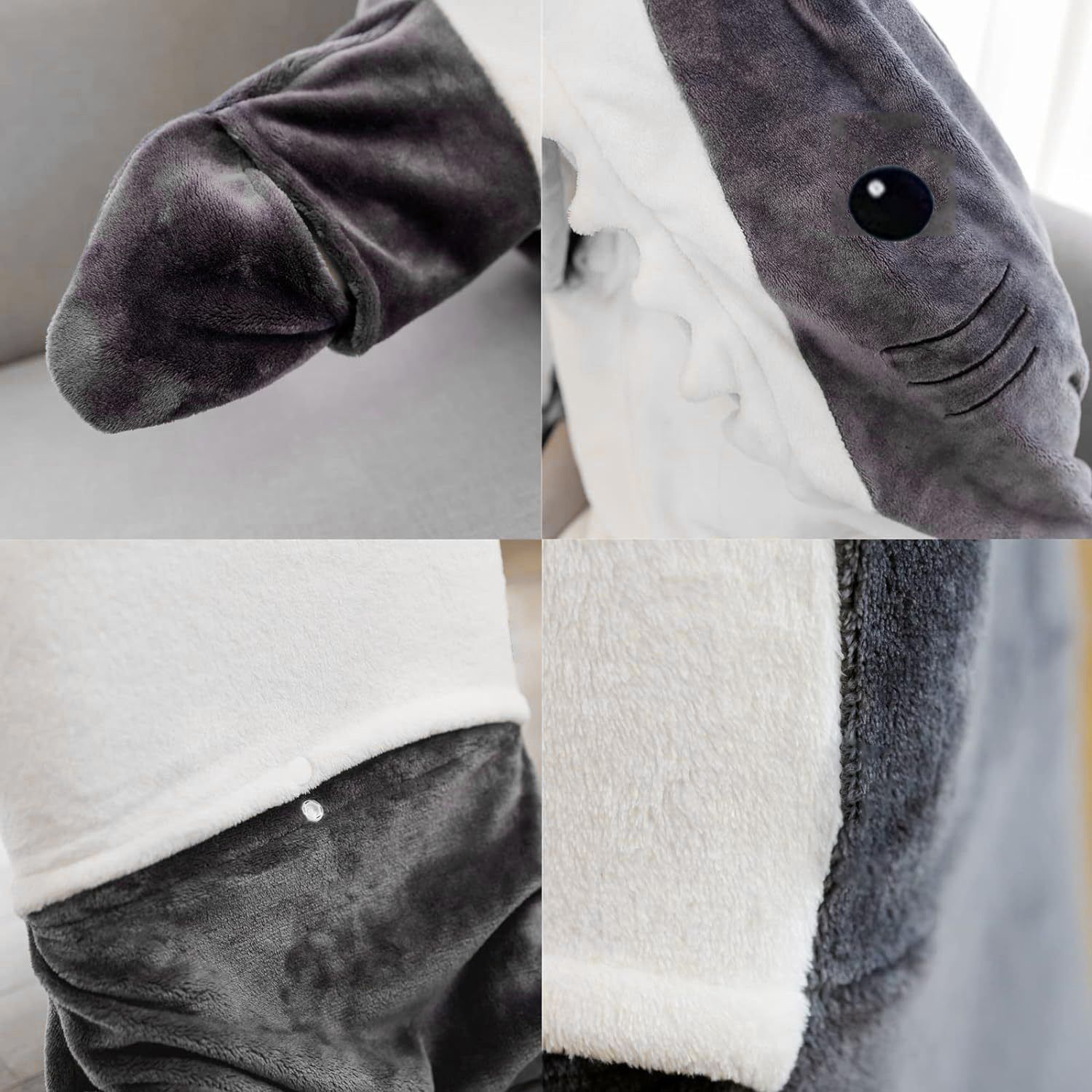 サメ寝袋 着る毛布 ぬいぐるみ 寝袋 レディース メンズ 大人用 着る寝袋 パジャマ ふわふわ 冷房対策 暖かい 柔らかい 優しい肌触り 防寒 部屋着 クリスマス お誕生日 ギフト プレゼントsenting16 MARWIL-DEMENAGEMENTS_CH