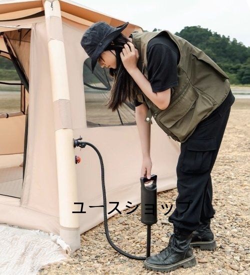 4-8人用空気入りテントキャンプアウトドアキャンプ用品増厚く雨除け折りたたみポータブル式