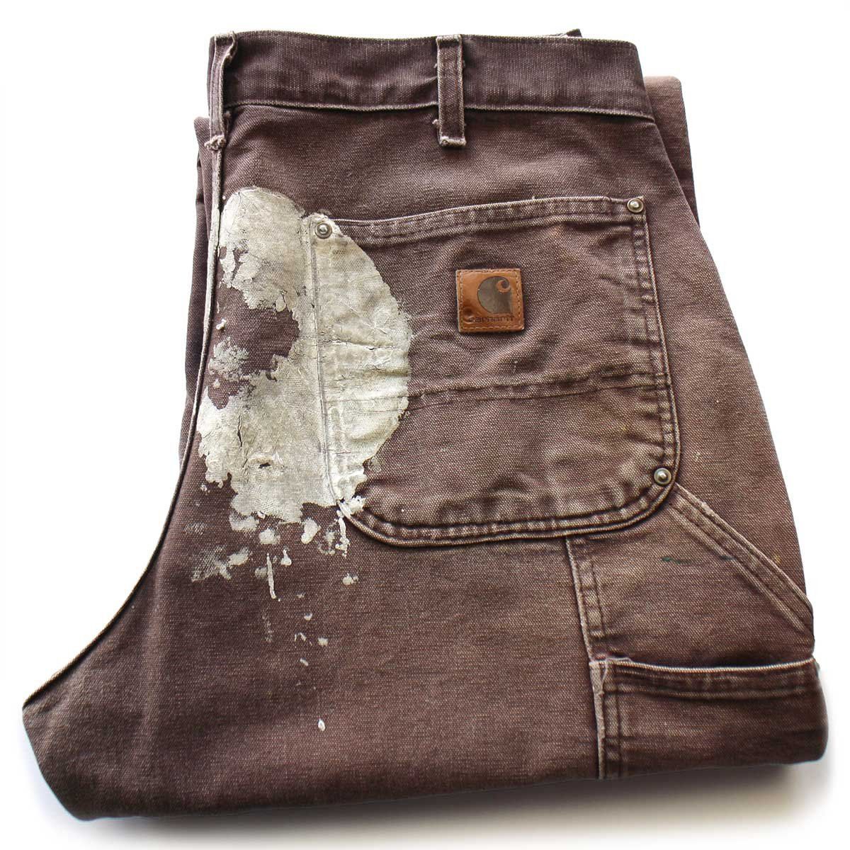 carhartt ダブルニーペインターパンツ ペンキ飛び ボロ carharttカーハート ペンキ飛び&ダメージ ダブルニー ダック地