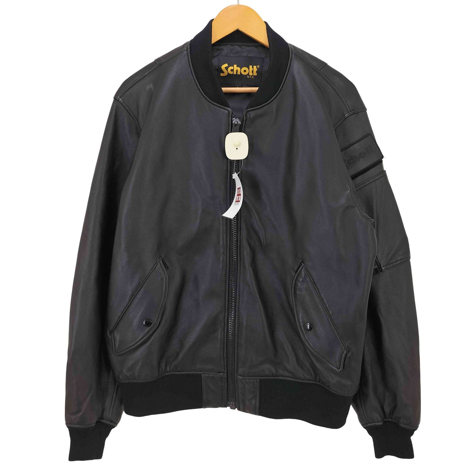 ショット Schott JOURNAL STANDARD別注 LAMB LEATHER MA-1 メンズ L