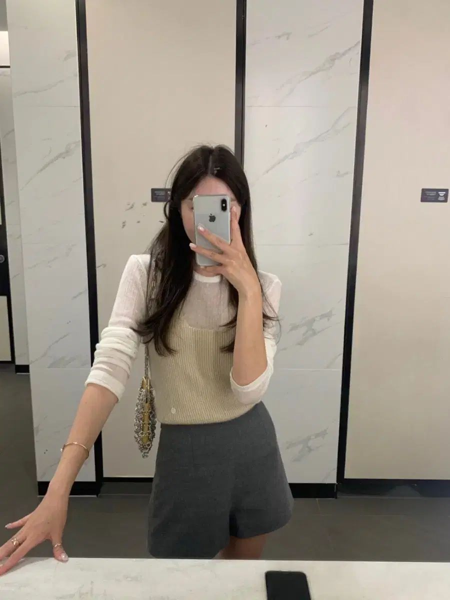 ウェアウェザー サンディ ウール ショーツ グレー m