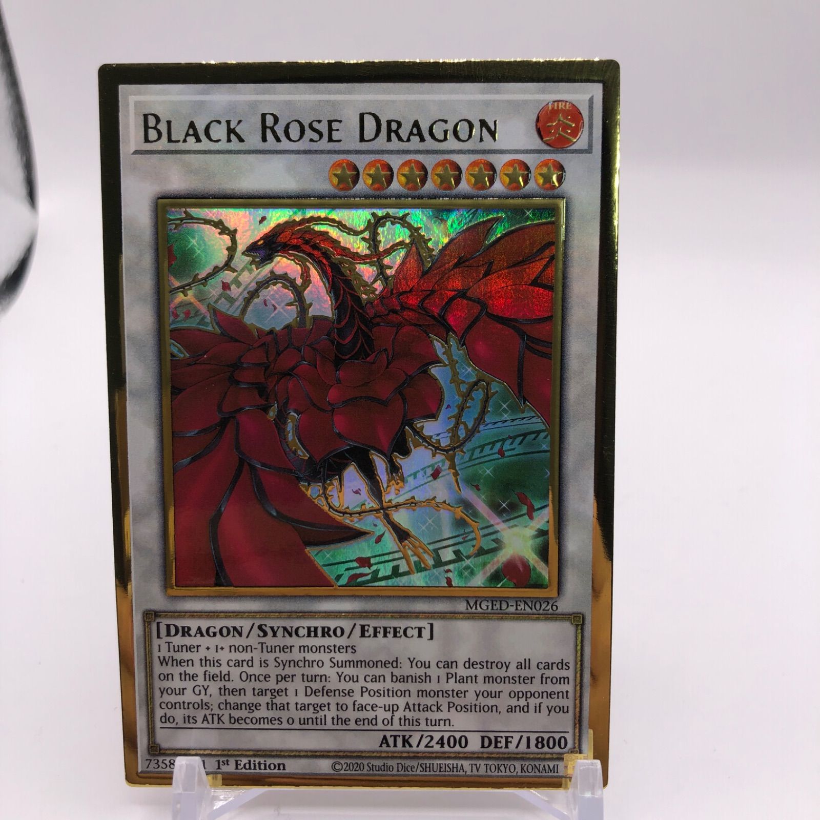 遊戯王 英語版 ブラック・ローズ・ドラゴン（絵違い） ゴールドレア