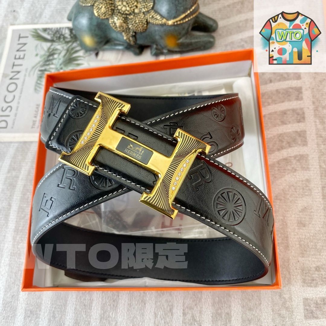 HERMES エルメス ロゴ柄 ベルト01 - メルカリ