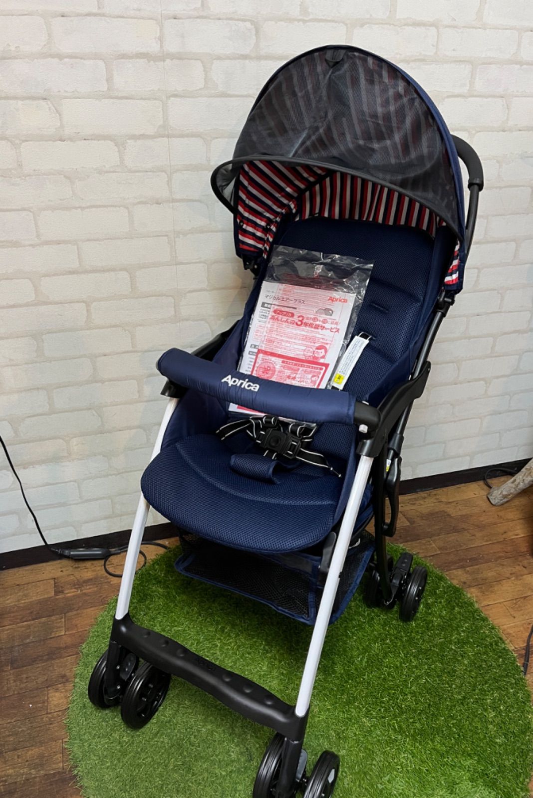 アップリカ☆マジカルエアープラスAC トリコロールネイビー Aprica