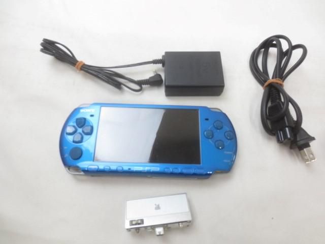 中古品 ゲーム PSP 本体 PSP3000 バイブランドブルー 動作品 充電器付き