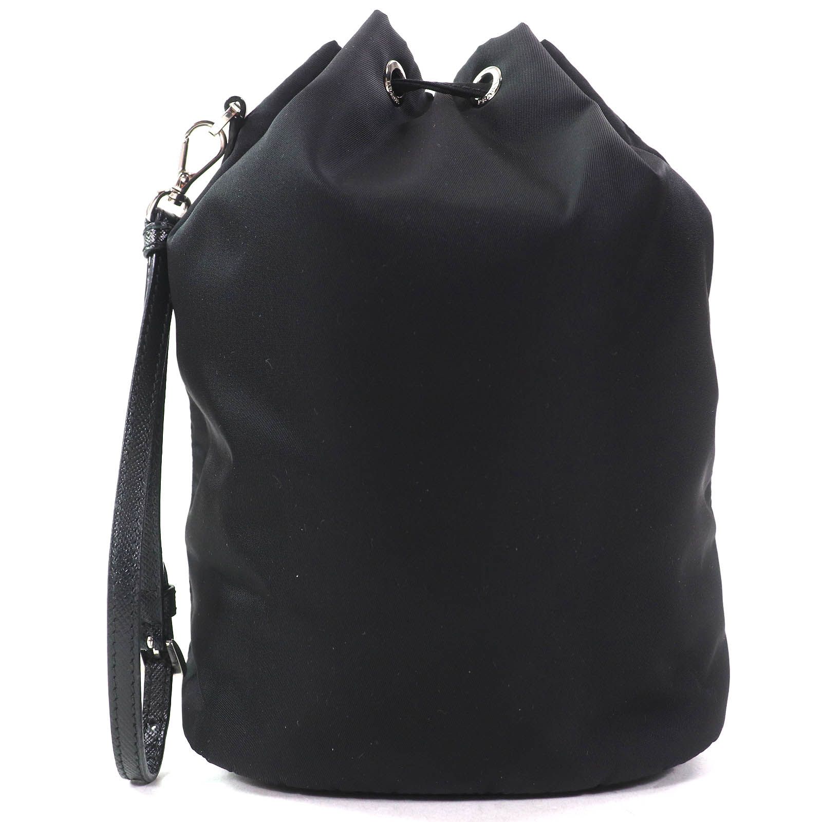 ◇プラダ◇ナイロン/Re Nylon/巾着/ポーチ/1NE369/ブランド 美品△PRADA プラダ 1NE369 トライアングルロゴ 三角プレート