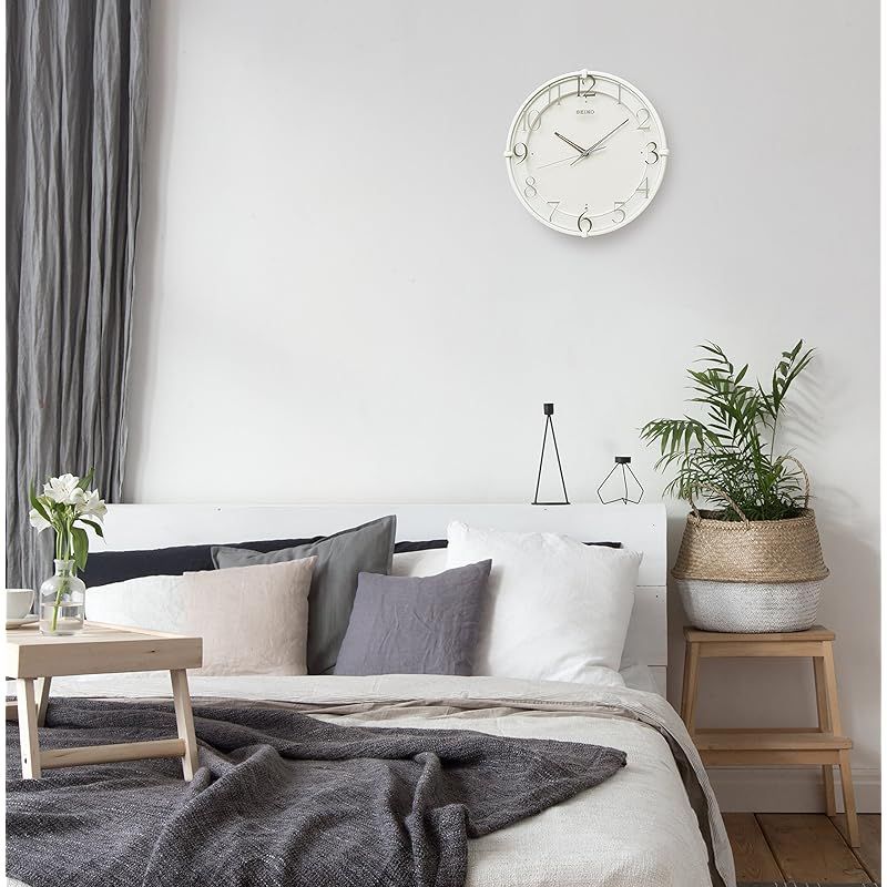 セイコークロック 掛け時計 電波 アナログ 白 KX215W