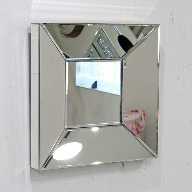 2枚セット ミラー家具 壁掛けミラー シルバー 鏡 35cm 【公式通販】