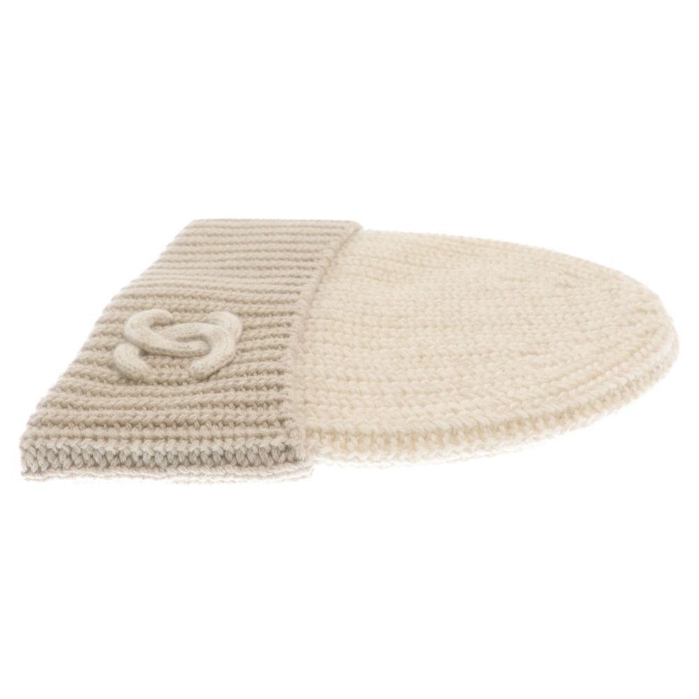 CHANEL (シャネル) ココマーク カシミヤ混合 ビーニー ニット