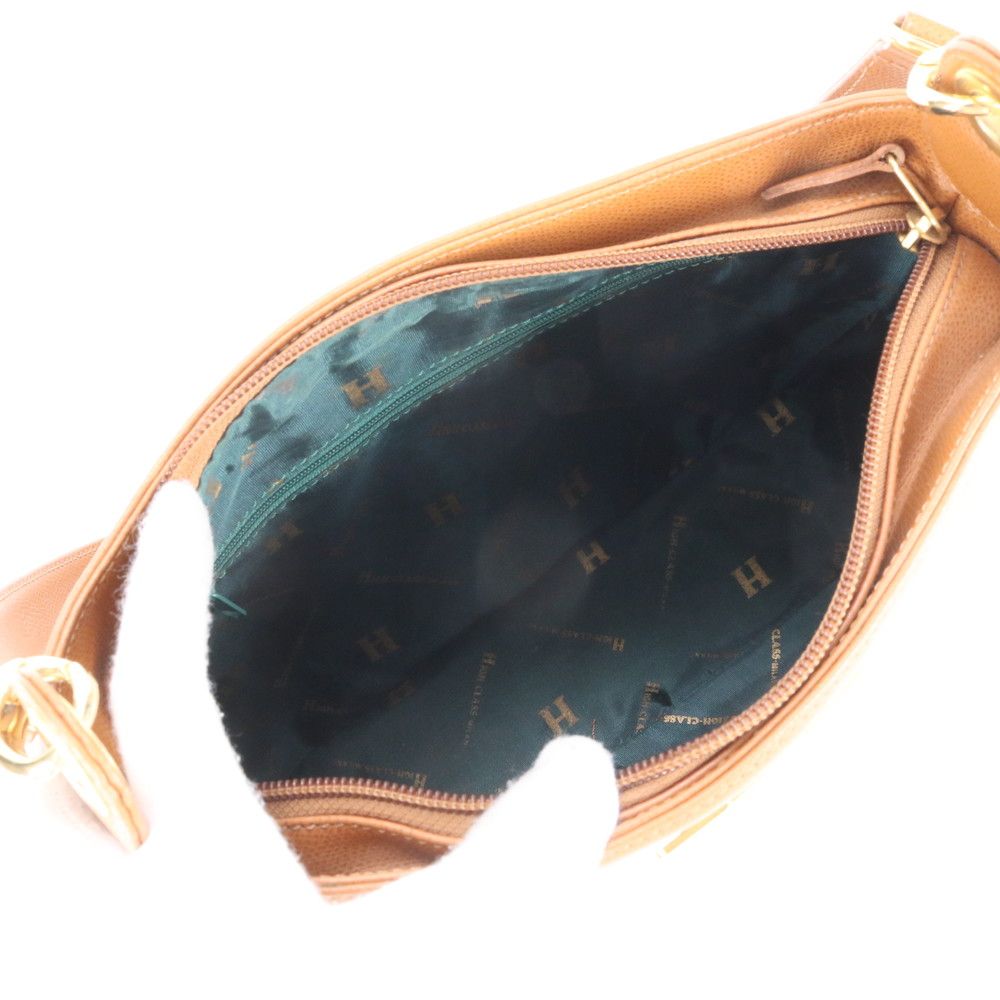 美品 ハイクラス イタリア製 レザー ショルダーバッグ 肩掛け ワン  