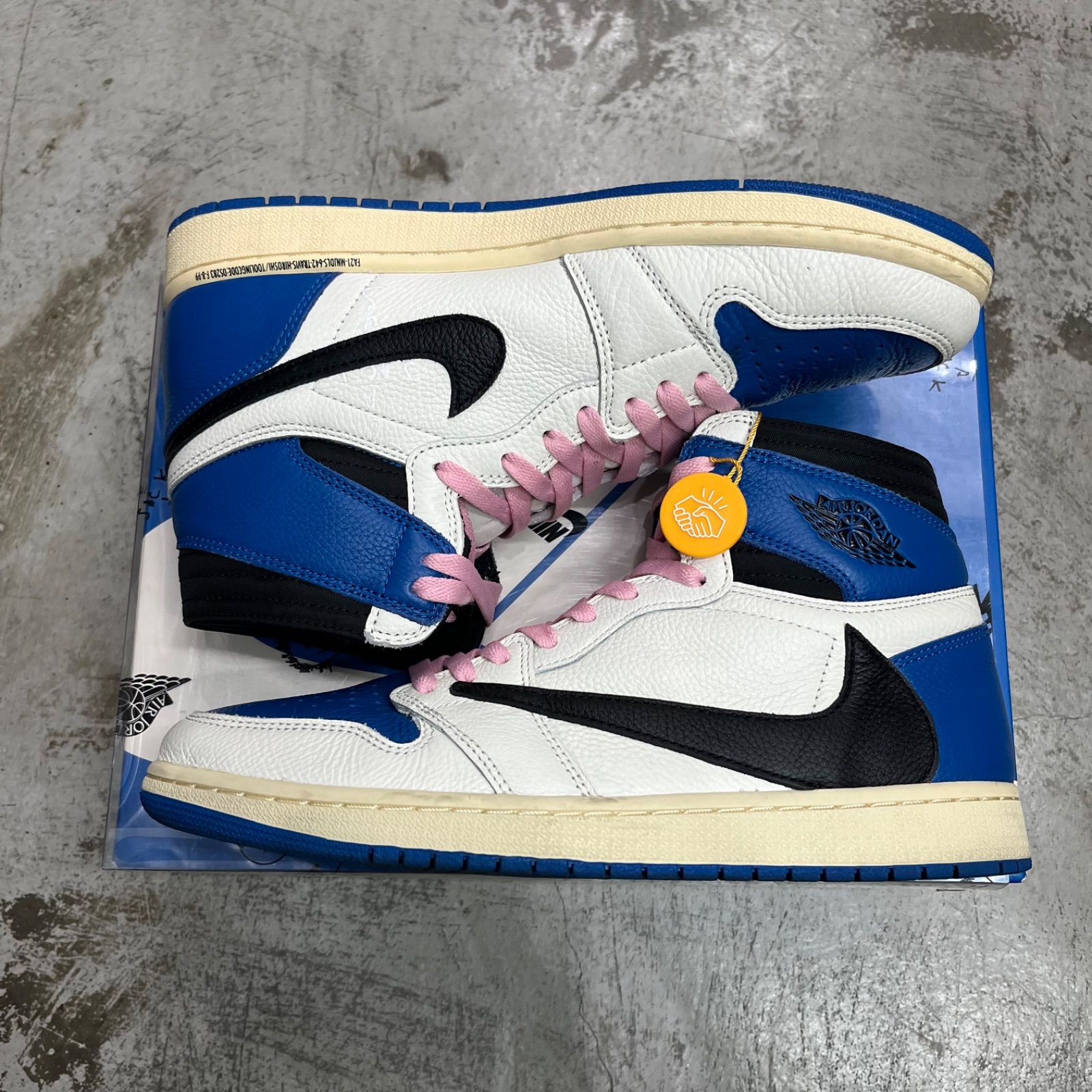 新品未使用27.0cmフラグメント×ナイキエアジョーダン1 28cm NIKE AIR FORCE 1 LOW BY YOU JORDAN FRAGMENT COLORWAY