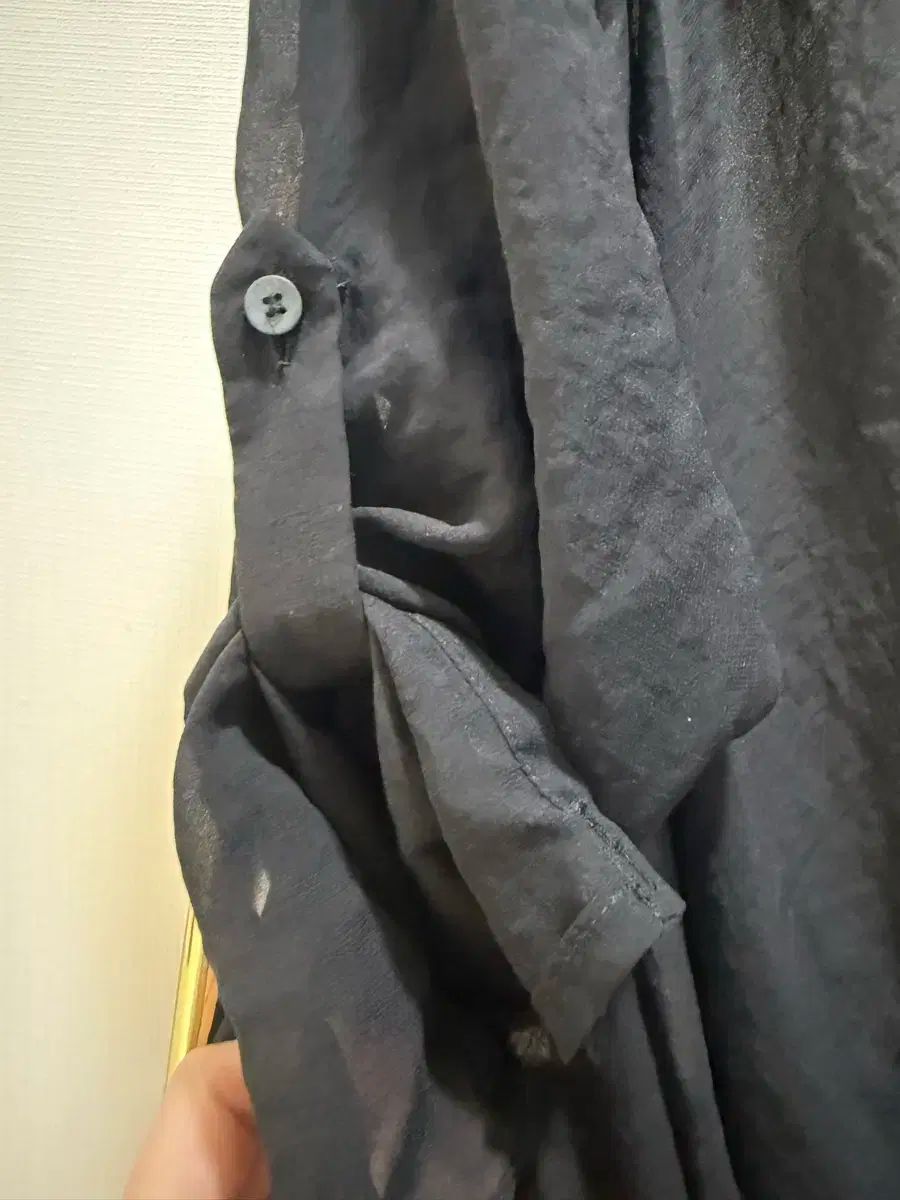  Helmut Lang ヘルムート ラング 黒 シースルー ブラウス P サイズ 長袖 シャツ ブラウス