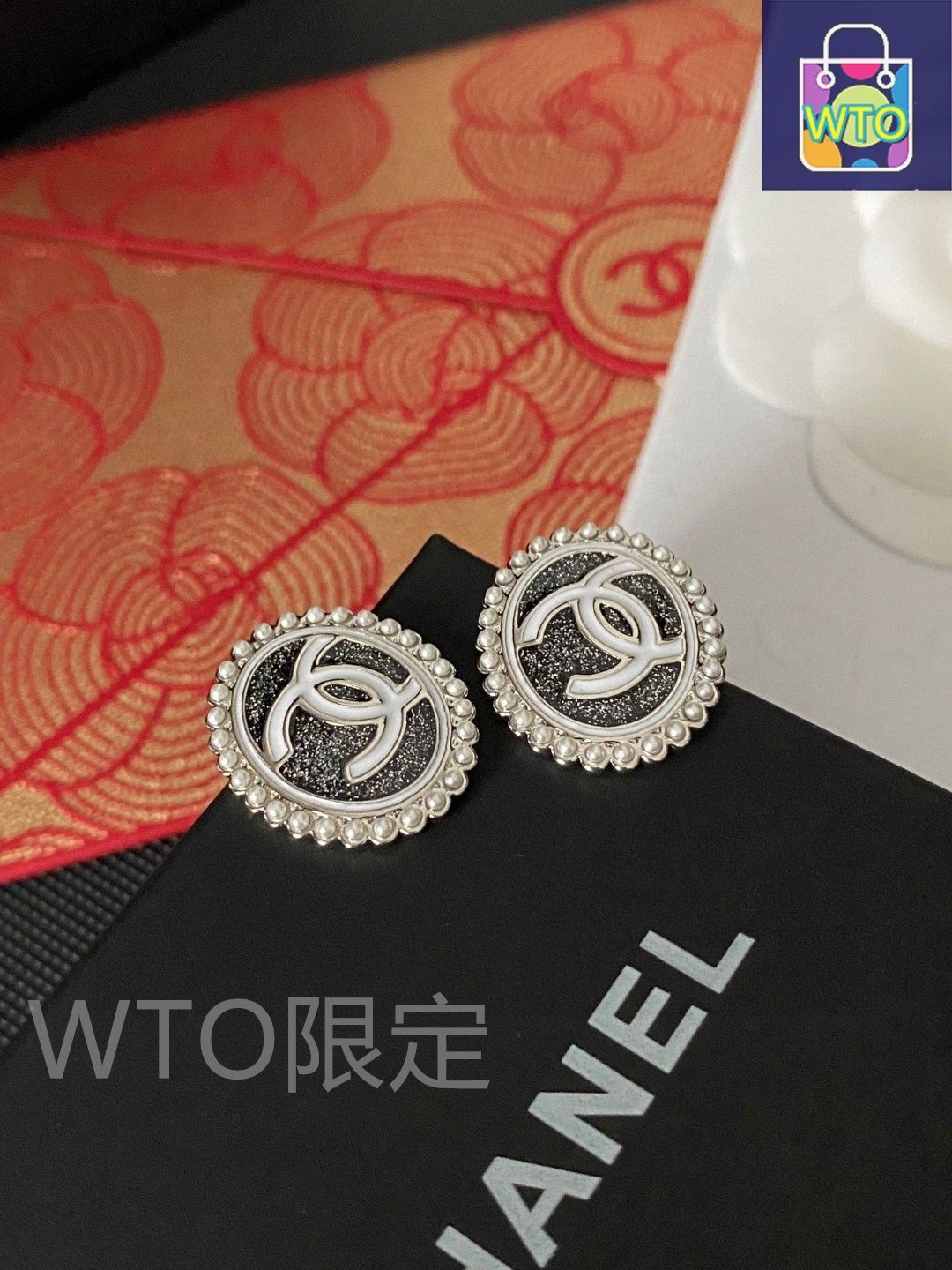 今日特価】CHANEL リングパールサンフラワーレターイヤリング