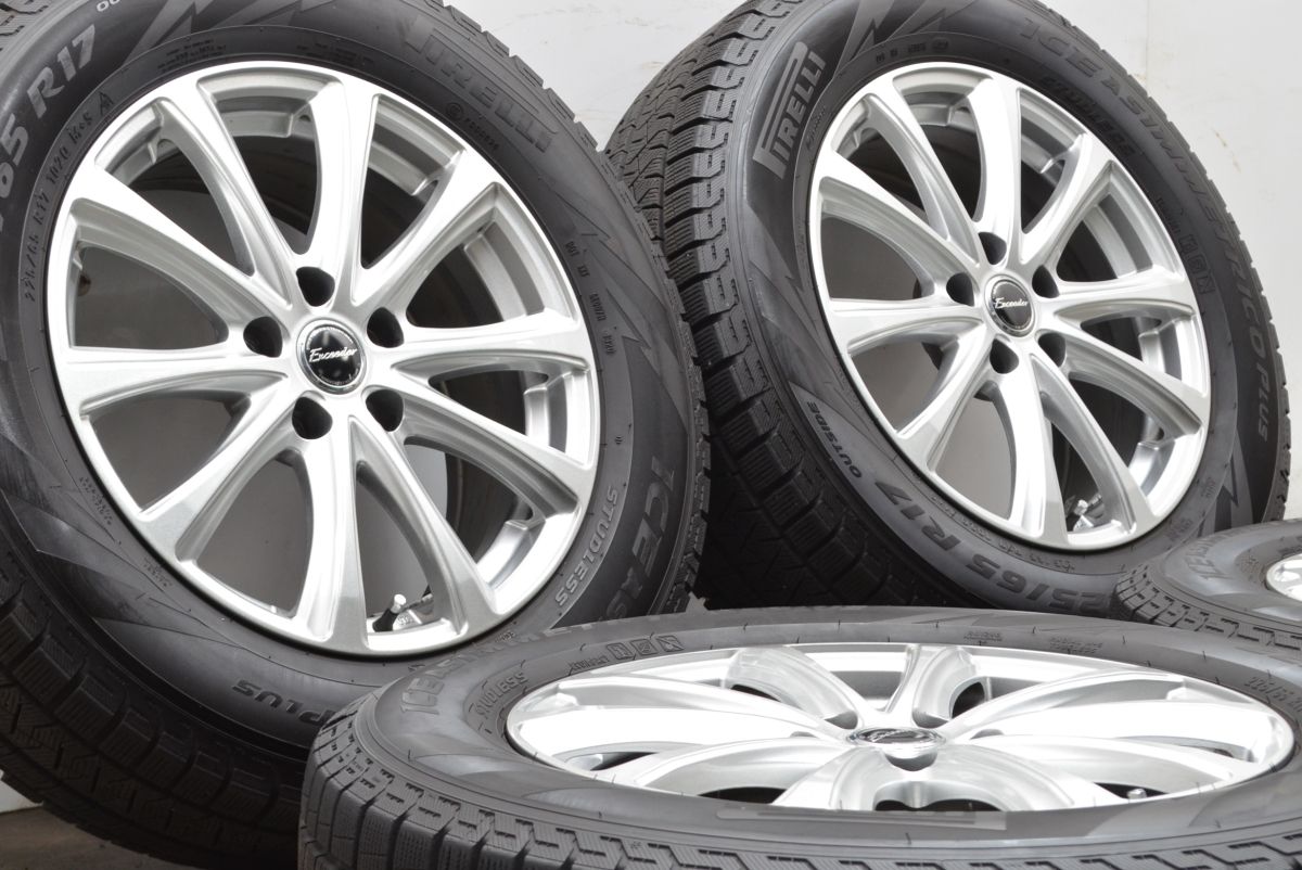 EXCEEDER 17in 7J 39 PCD114.3 ピレリ アイスアシンメトリコ 225 65R17 レクサス 10系 NX ハリアー RAV4 ヴァンガード