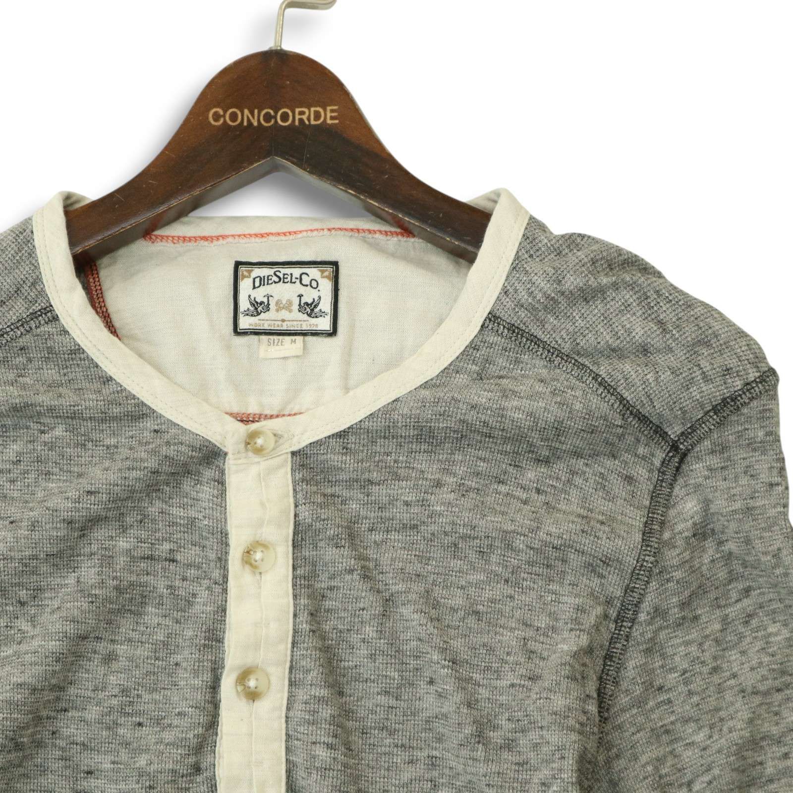 DIESEL ディーゼル 春夏 ロゴ 長袖 ヘンリーネック サーマル