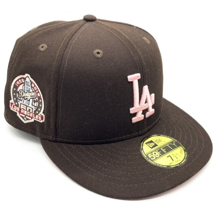 New Era ニューエラ LA Dodgers ドジャース 59FIFTY 60周年記念ワッペン ブラウン Size 7 1/2(59.6cm)