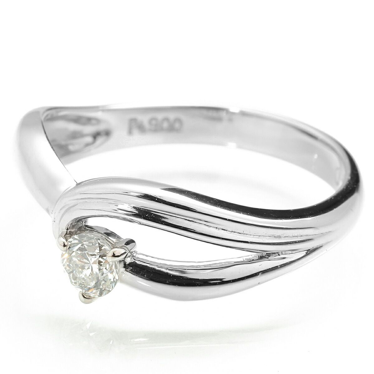 ダイヤモンド 0.22ct プラチナ Pt900 リング SIクラス 指輪 12号 中古 