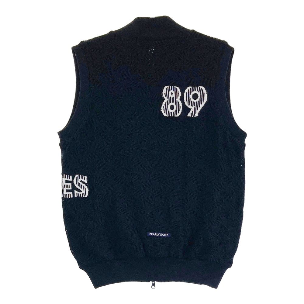 サイズ 5 PEARLY GATES パーリーゲイツ モデル リバーシブルジップベスト メッシュ ネイビー系 240101537314 ゴルフウェア メンズ ストスト