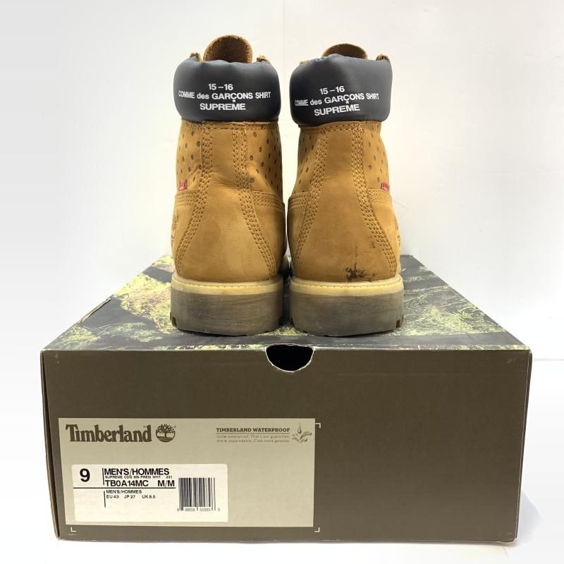 中古】Timberland×Supreme×COMME des GARCONS 15AW 6inch Boots