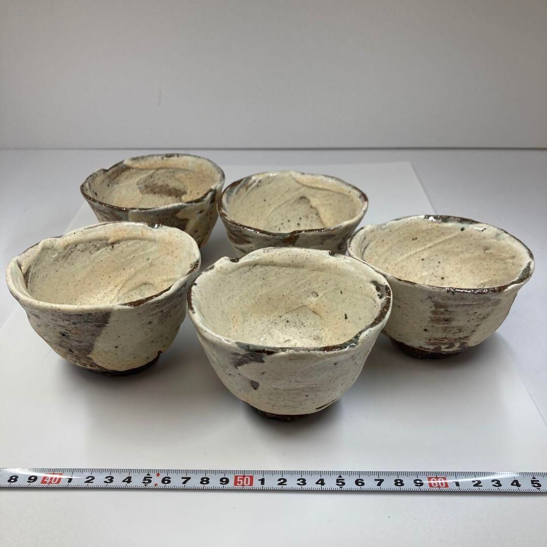 藤岡周平　伊賀刷毛目汲出　共箱　直径11.6㎝　東Y5-0609②トヒカ 藤岡周平 伊賀刷毛目汲出 共箱 直径11.6㎝ 東Y5-0609②トヒカ