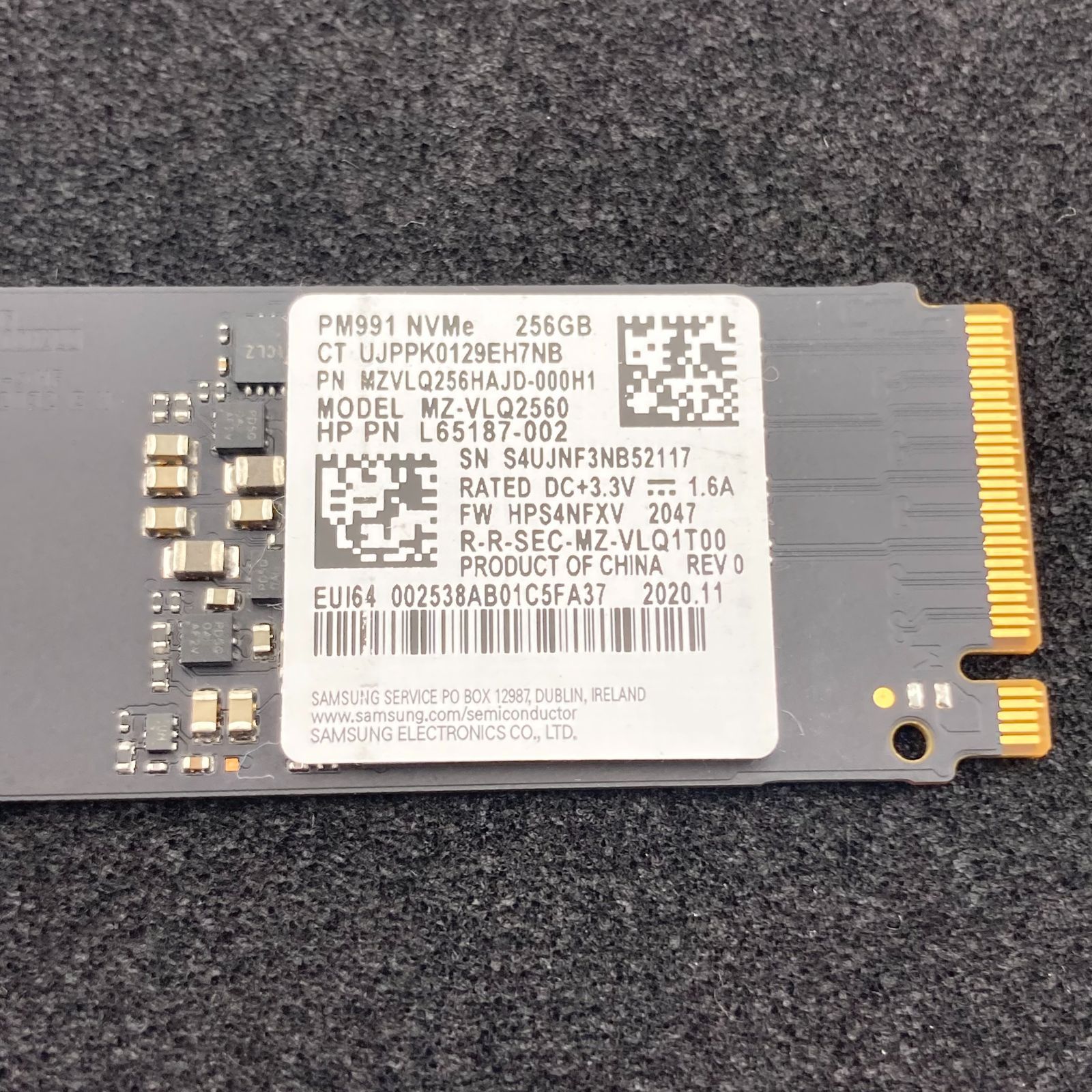 NVMe 256GB 4枚セット MZVLQ256HAJD Samsung MZVLQ256HAJD-00007 - 256GB M.2 PCIe NVMe 2280 MLC 3D