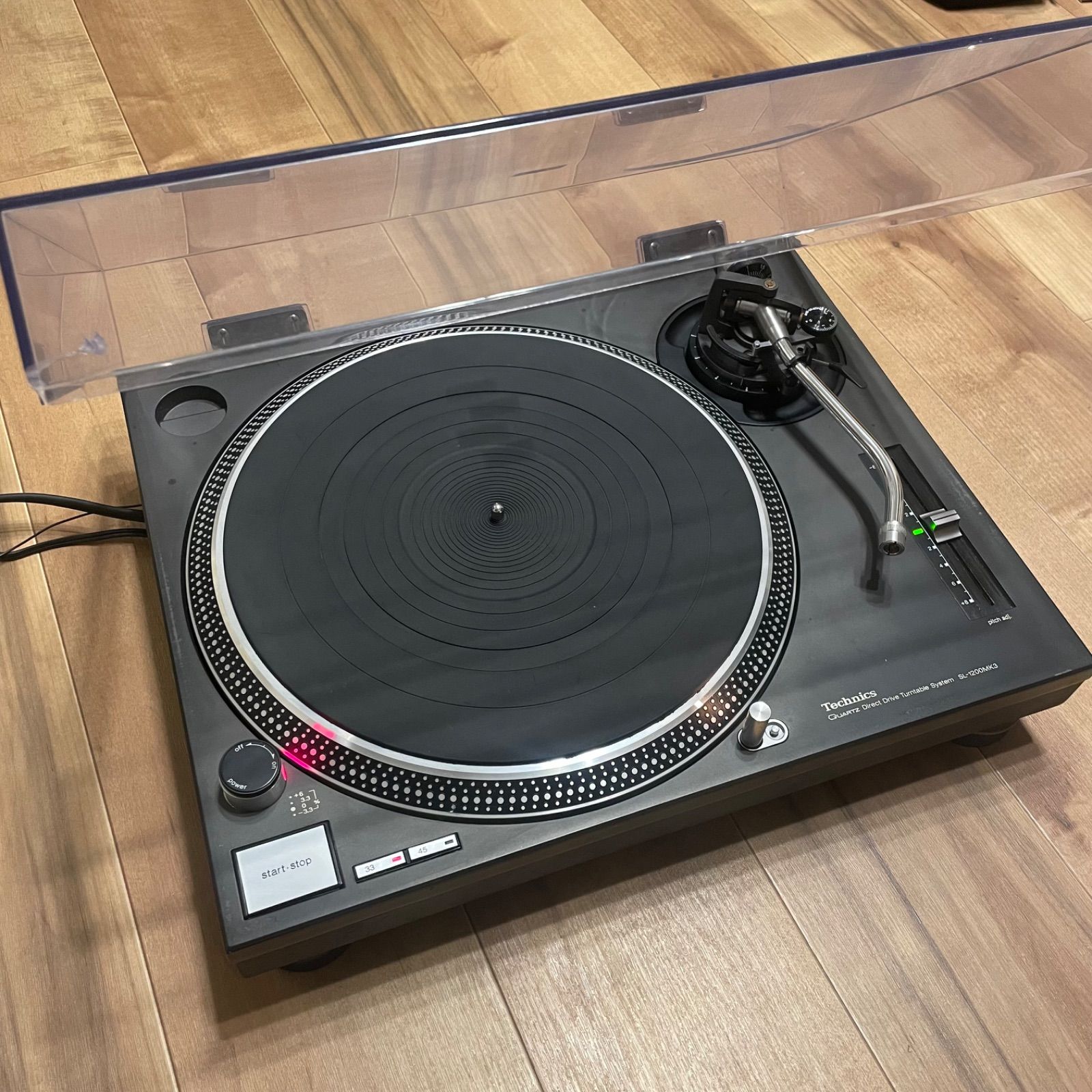 Technics sl1200mk3 ダストカバー・ヒンジ・ゴムマット付き 動作確認・メンテナンス済み② - メルカリ