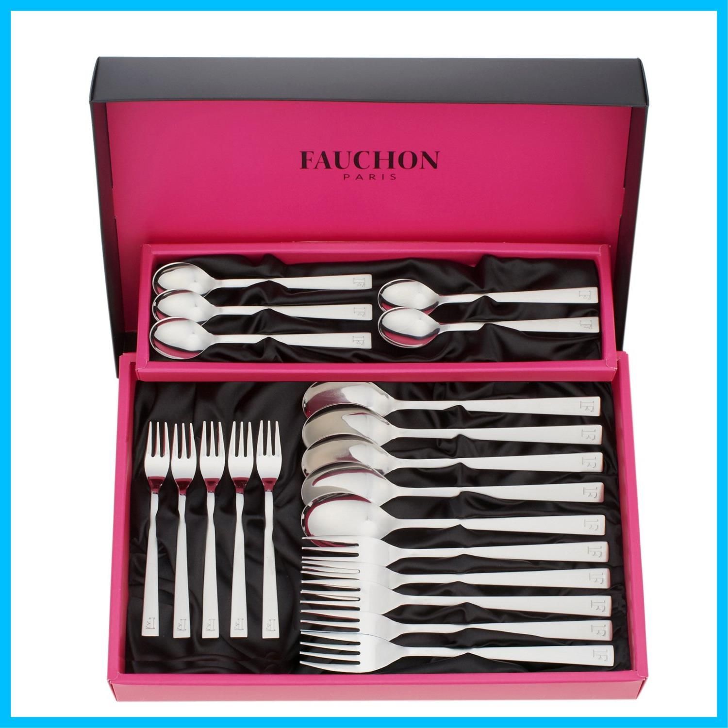 【最短発送】20ピース フォーク スプーン 」 カトラリーセット ディナー デザート 「 FA20-D20 (フォション) FAUCHON