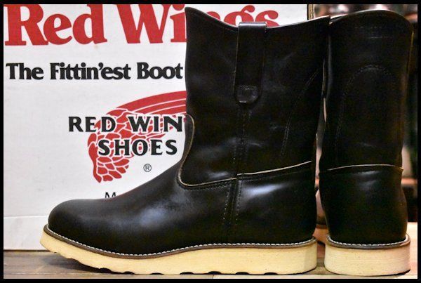 7.5E 美品 羽タグ 97年】レッドウィング 8169 ペコス 黒 ブラッククローム クッションソール ブーツ redwing pecos  HOPESMORE【DK112】 - メルカリ