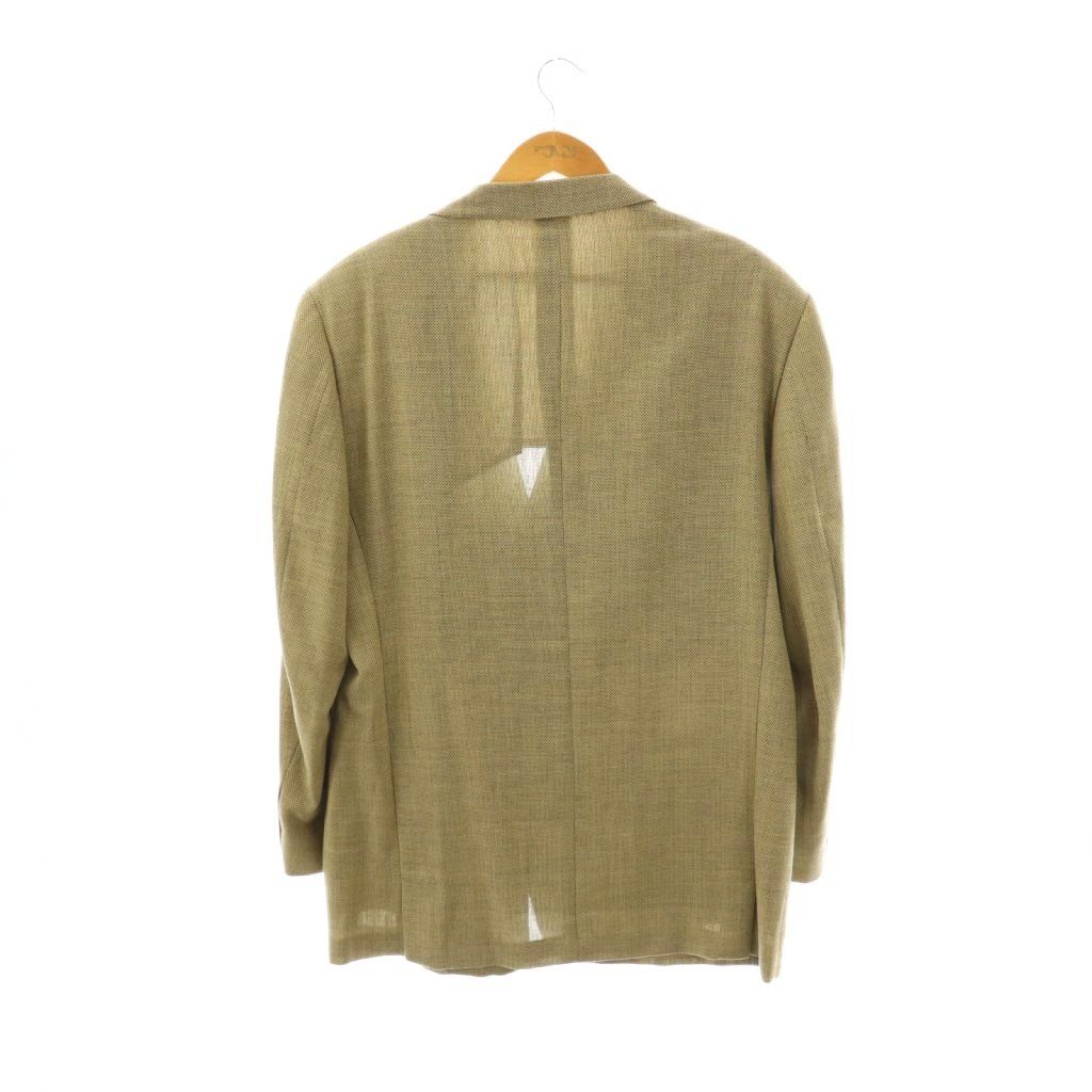 ヴェルサーチ ヴェルサーチェ VERSACE CLASSIC V 2 ヴィンテージジャケット テーラードジャケット 背抜き ウール 54 イエローベージュ DO GY 53