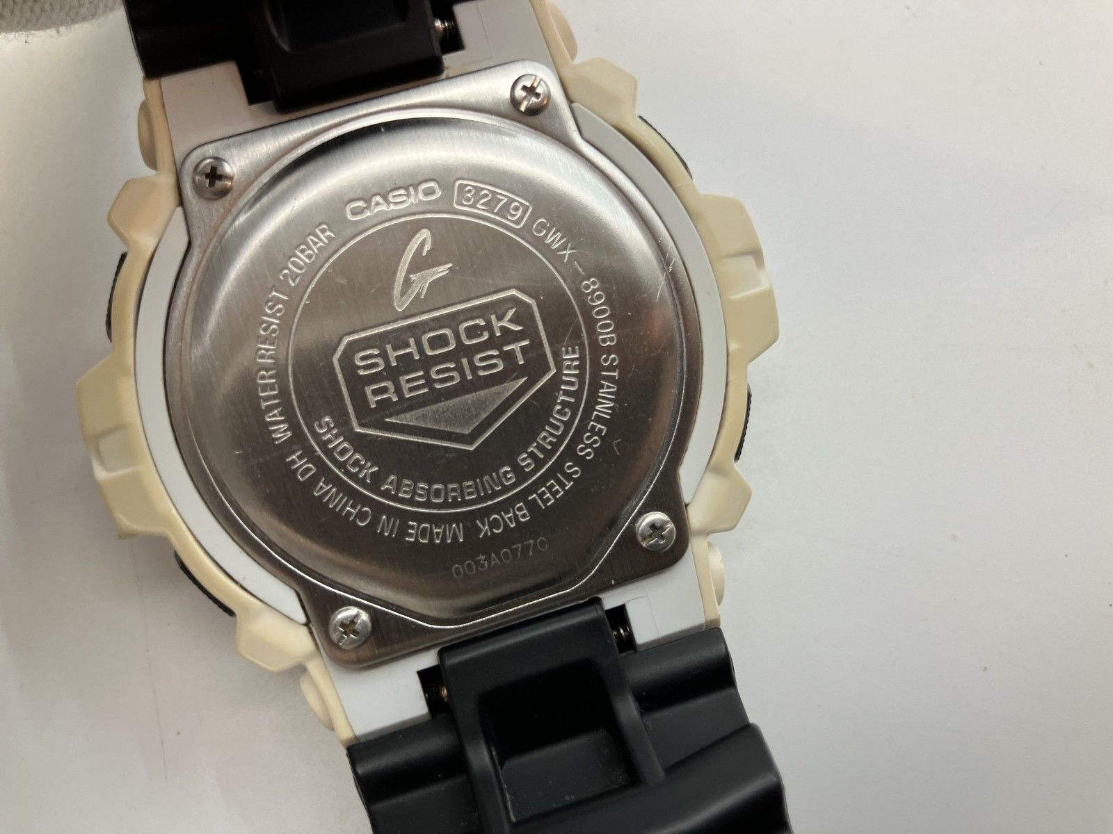 G-SHOCK GWX-8900B メンズ腕時計 白×黒 タフソーラー 電波時計 3279