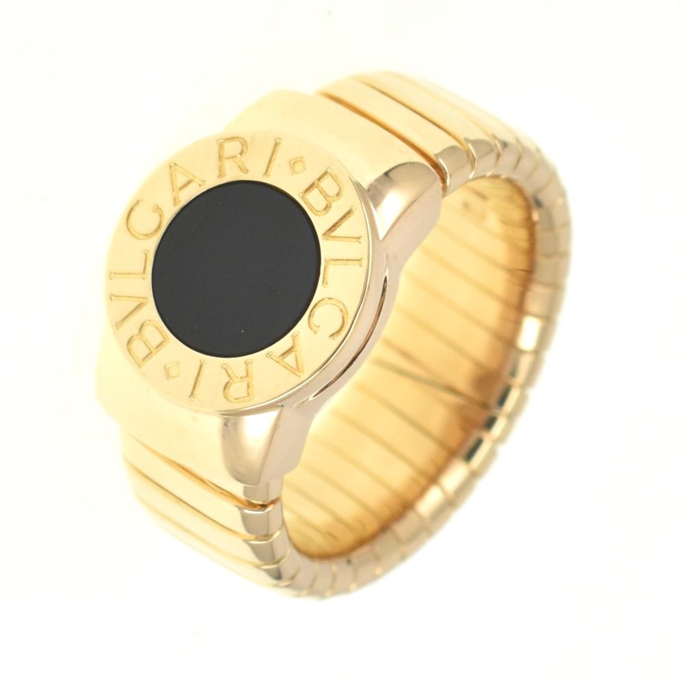 ブルガリ BVLGARI トゥボガス オニキス リング サイズ58|JP18 K18YG オニキス メンズ き S 139697