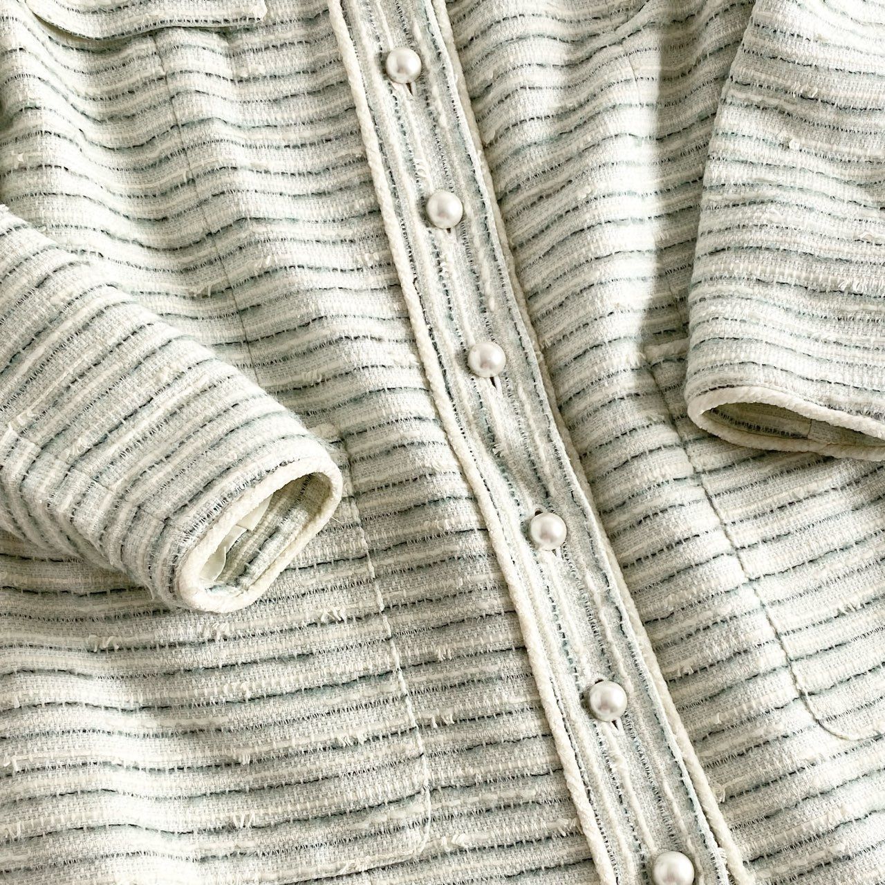 Rene ツイードロングコート 61i30 Rene ルネ TISSUE ツイードロングコート 4つポケット