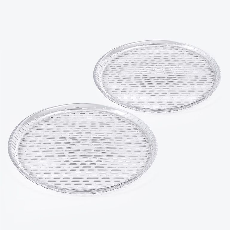 マリメッコ marimekko プレート 17cm ペア 2個セット SYKSY スゥクス 秋の雨 クリア 73185 073185 100 洋食器 テーブルウェア 北欧食器 北欧デザイン