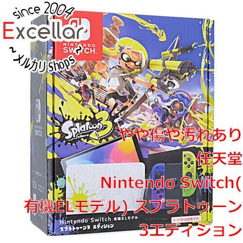 [bn:18] 任天堂Nintendo Switch 有機ELモデル スプラトゥーン3エディションHEG-S-KCAAA液晶画面いたみ 元箱あり