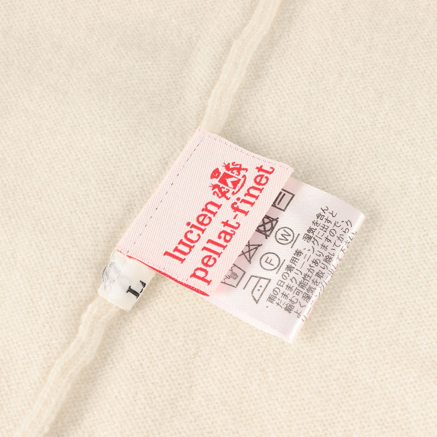 lucien pellat-finet ホワイトニット Lサイズ 美品 lucien pellat-finet ルシアンペラフィネ ニット サイズ:L ライン