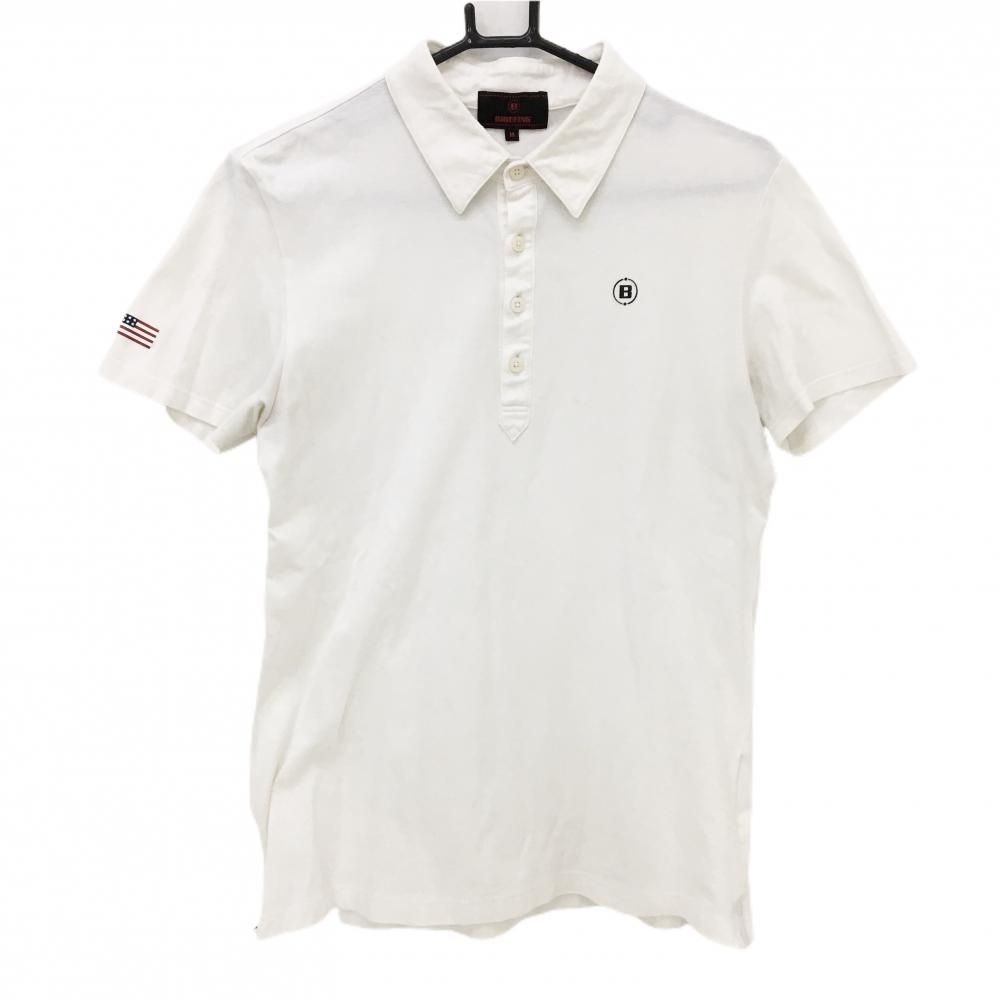 BRIEFING／ブリーフィング 白 メンズポロシャツ Mサイズ