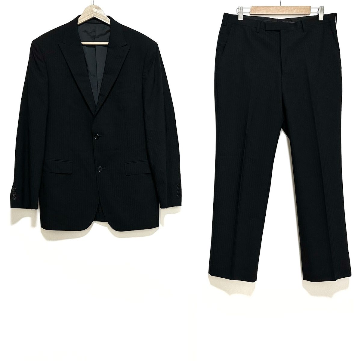Burberry Black Label(バーバリーブラックレーベル) シングルスーツ メンズ - 黒 ストライプ