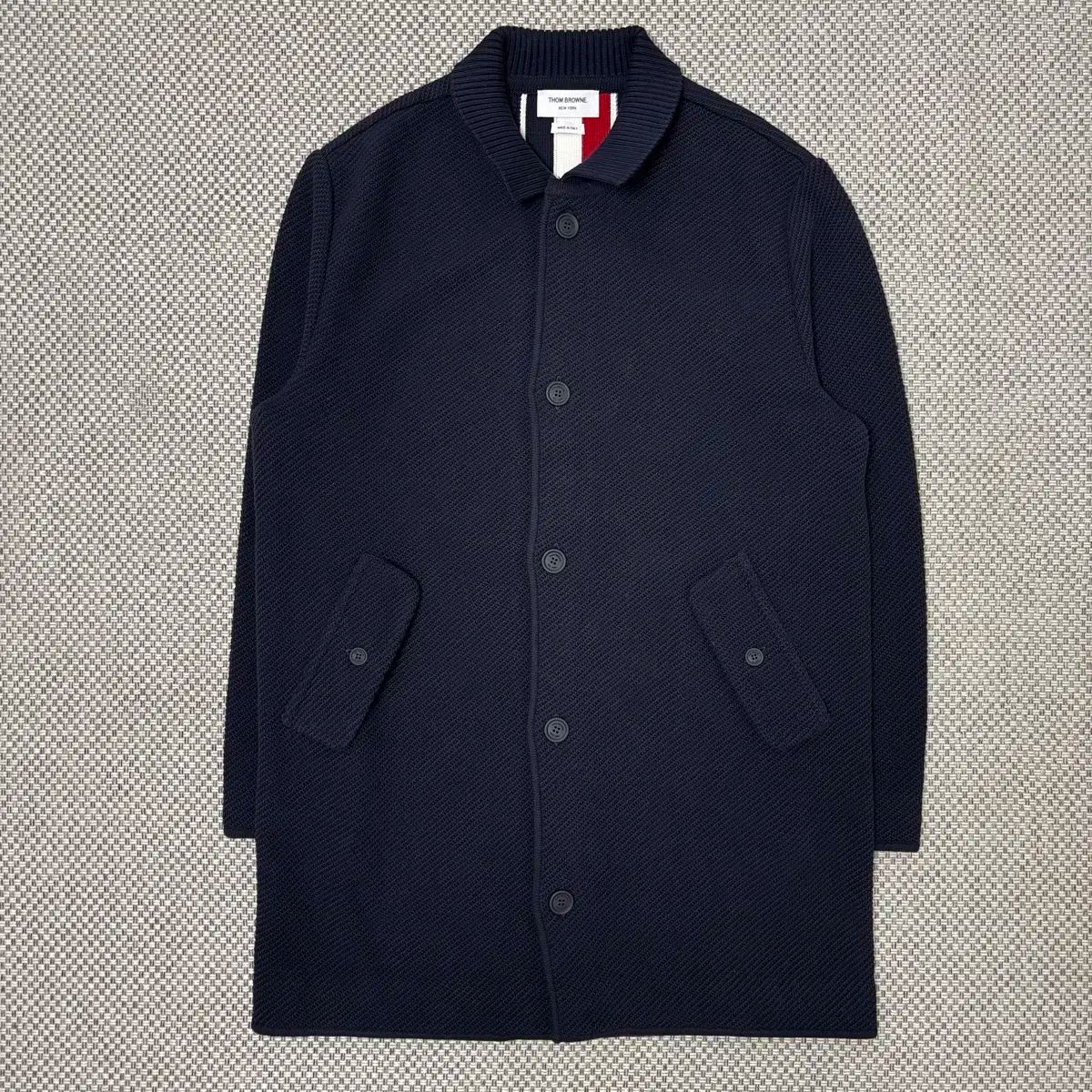 【雷市場（ポンジャン）商品韓国直送】 4 Thom Browne(トム・ブラウン) 白 3本線 ウール コート