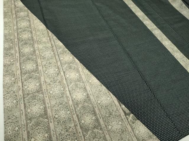 平和屋着物●訪問着　紬地　花鳥文　黒地　正絹　逸品　DAAQ3428ps 平和屋着物○訪問着 紬地 花鳥文 黒地 正絹 逸品 DAAQ3428ps - メルカリ