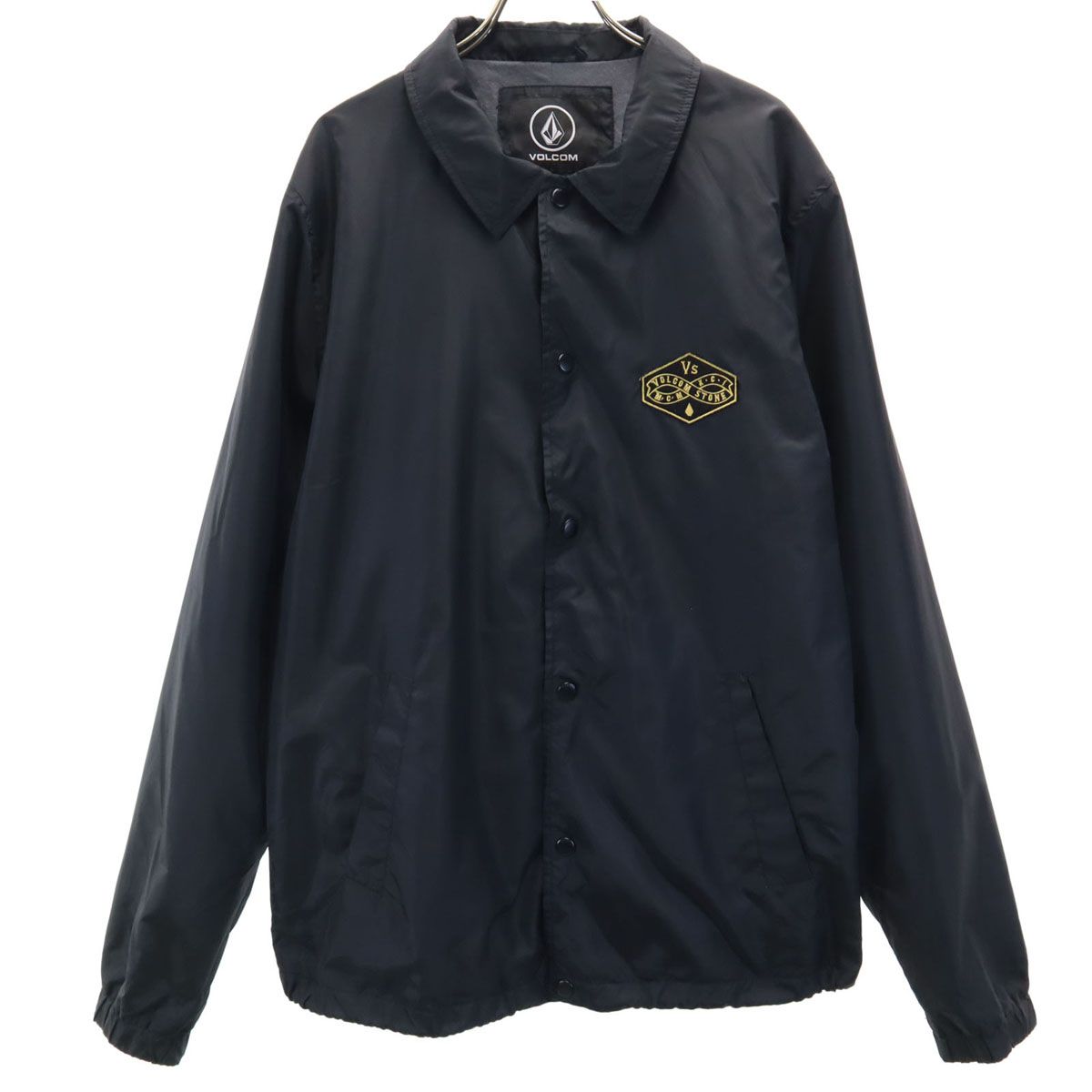 VOLCOM ボルコム コーチジャケット L ブラック 裏トリコット メンズ 