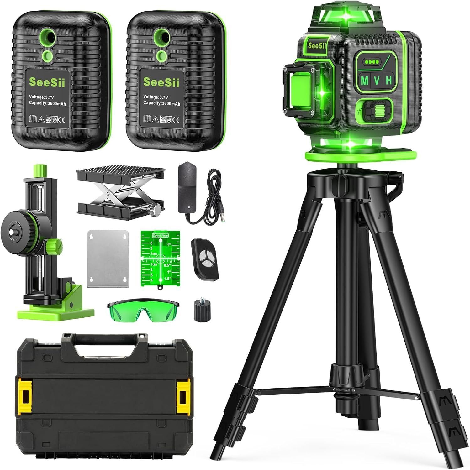 ①レーザー墨出し器 4x360° グリーン レーザー緑色 16ライン 4D ①レーザー墨出し器 4x360° グリーン レーザー緑色 16ライン 4D