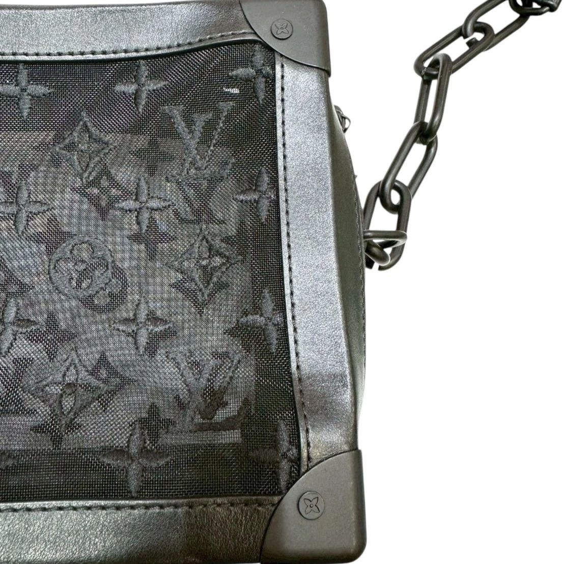 中古良品】LOUIS VUITTON ルイヴィトン モノグラム 刺繍 メッシュ
