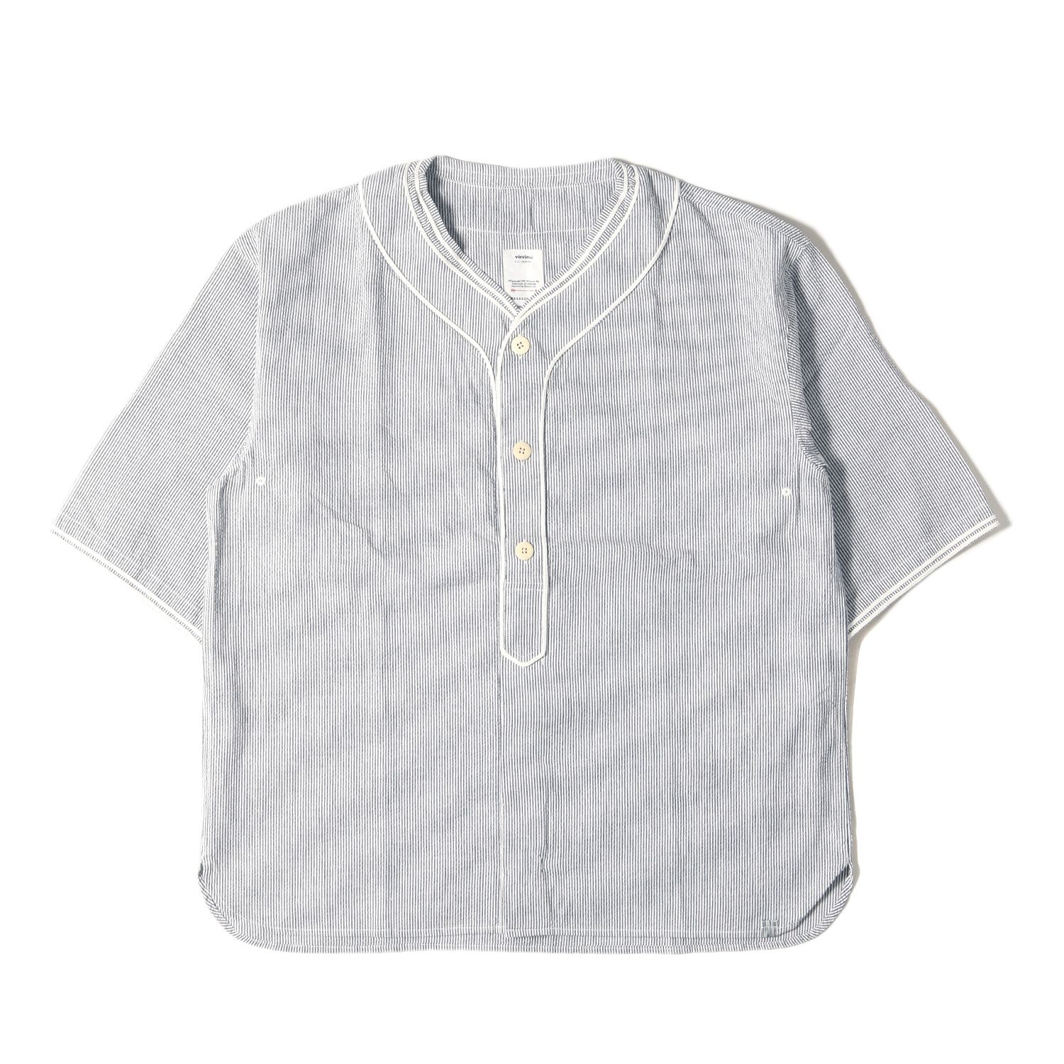 新品 visvim ビズビム シャツ サイズ:3 23AW シアサッカー ストライプ